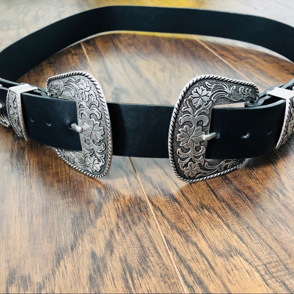 Western Double Buckle Belt Boho Festival